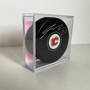 SOLD - Sean Monahan NHL Calgary Flames Signed Autograph Model Hockey Puck